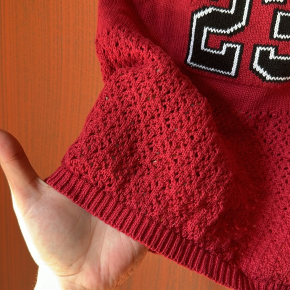 NWT PacSun #23 red printed halter backless top S - Picture 2 of 5